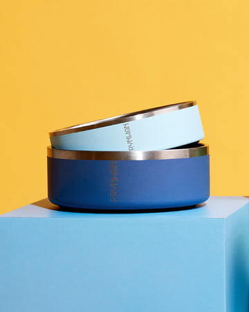 Tone on tone Stainless steel Bowl Blue