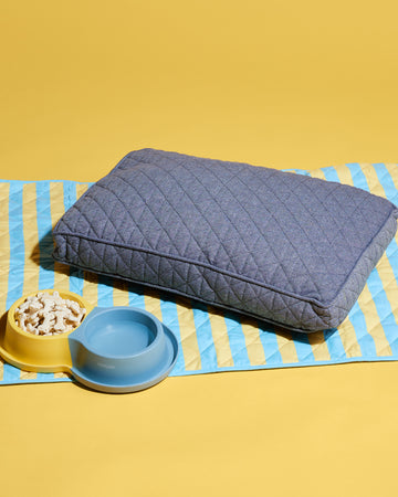 Square Mattress Bed Grey