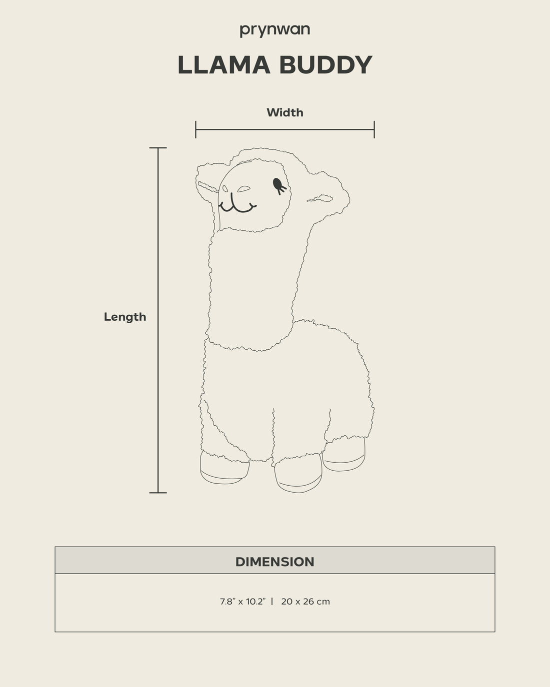 Plush Toys Llama Brown