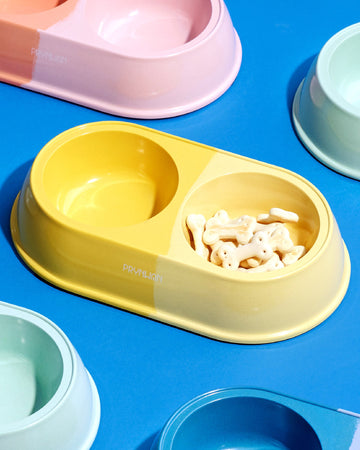 Two tone Double Bamboo Bowl 200 ml Yellow
