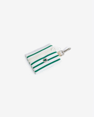Poop Bag Holder Green White
