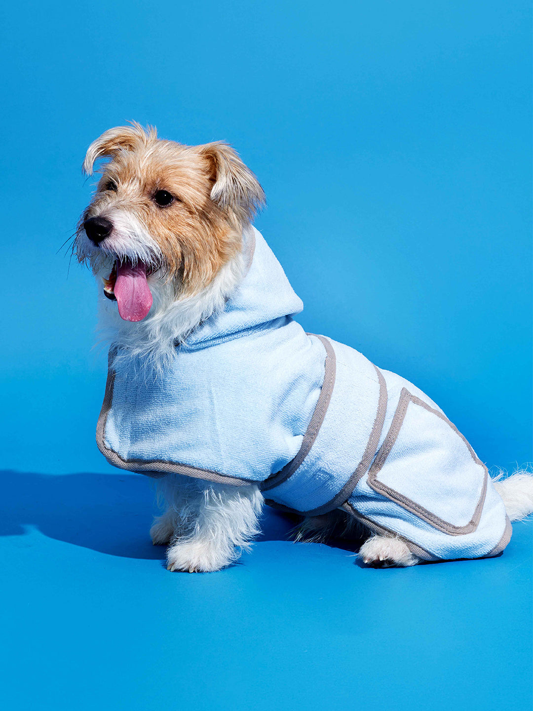 Wrap-Around Style Bathrobe Baby Blue (Free 35ml Shampoo & Spray)