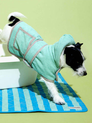 Wrap-Around Style Bathrobe Mint (Free 35ml Shampoo & Spray)