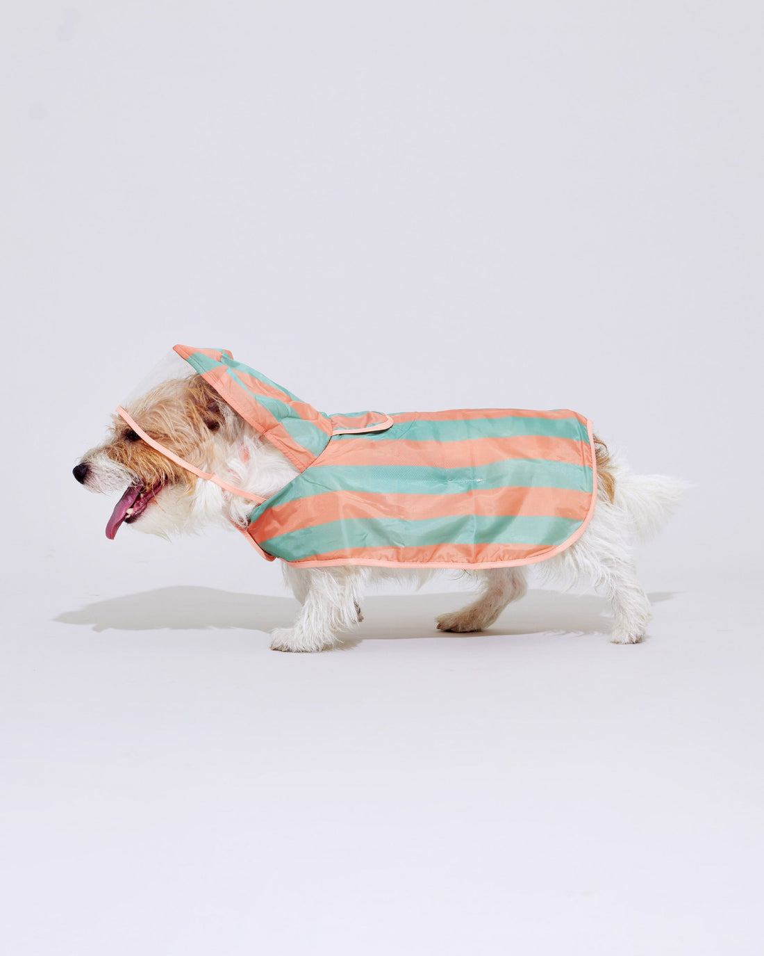 Two tone Poncho Raincoat Orange Mint